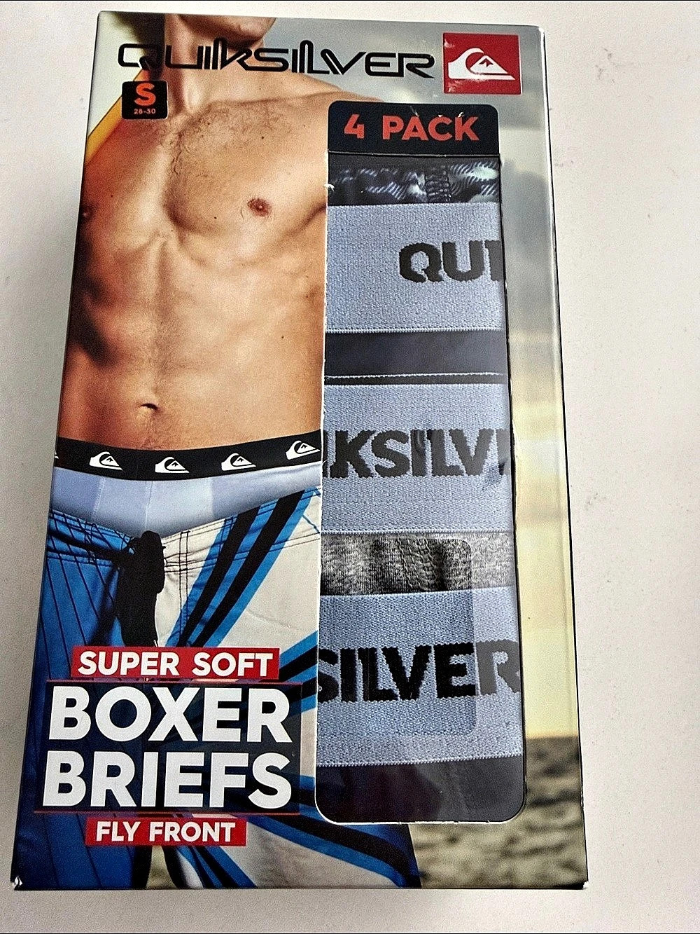 Quiksilver Fly Front Boxer Briefs Men Boxer Briefs 4-Pack Size Small NWT